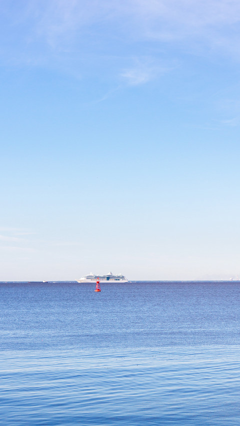 White liner sailing in the Gulf of Finland screenshot