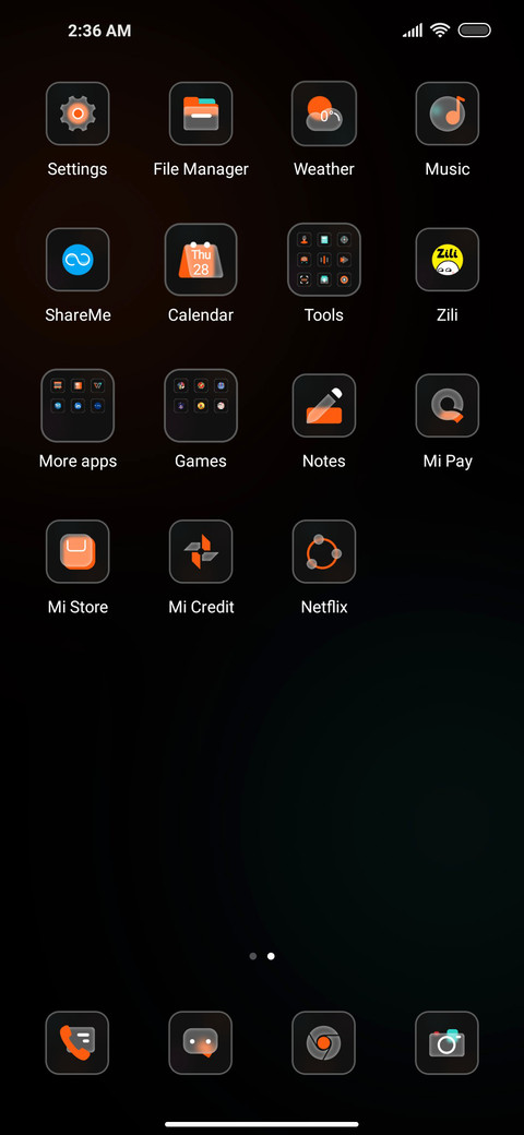 Orange screenshot