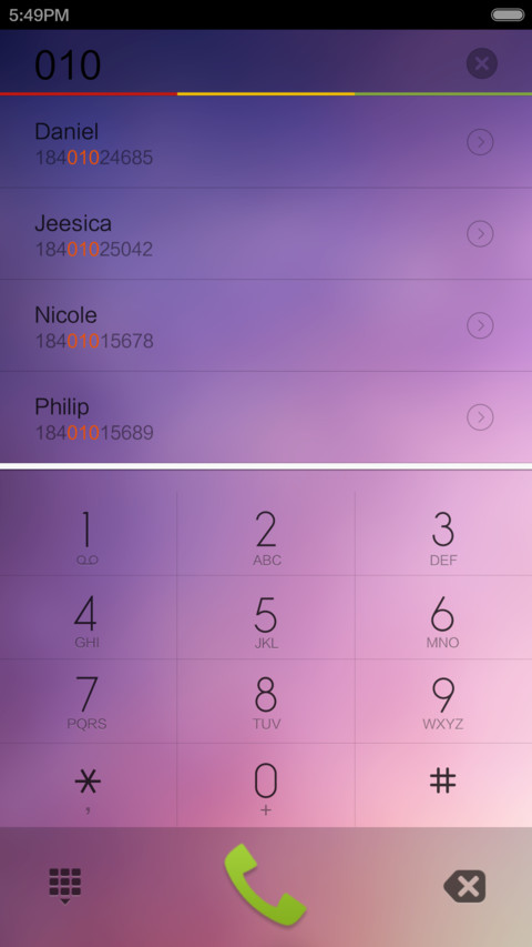 Color screenshot