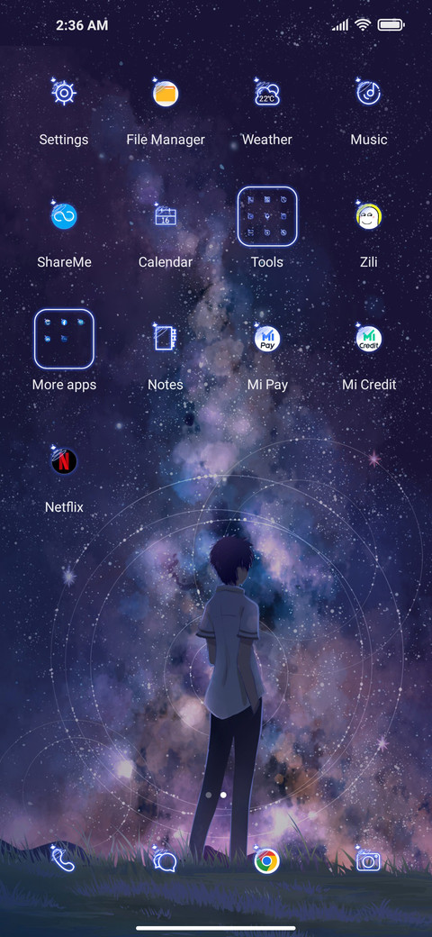 Lonely night sky screenshot