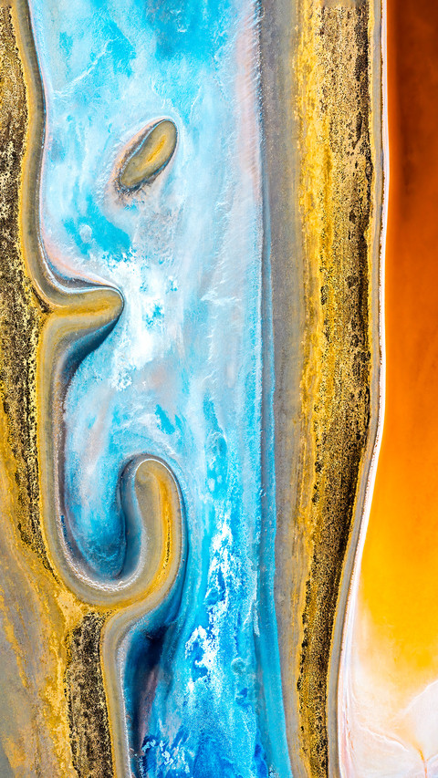 Aerial photography of local areas of mobile salt lakes screenshot