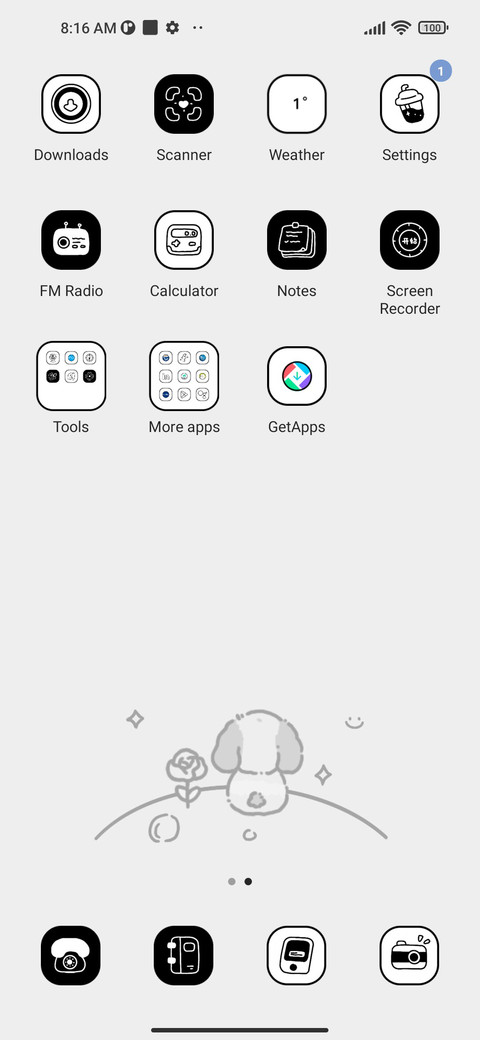 Black and white  screenshot