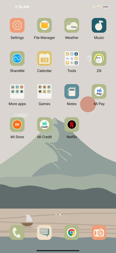Android S screenshot