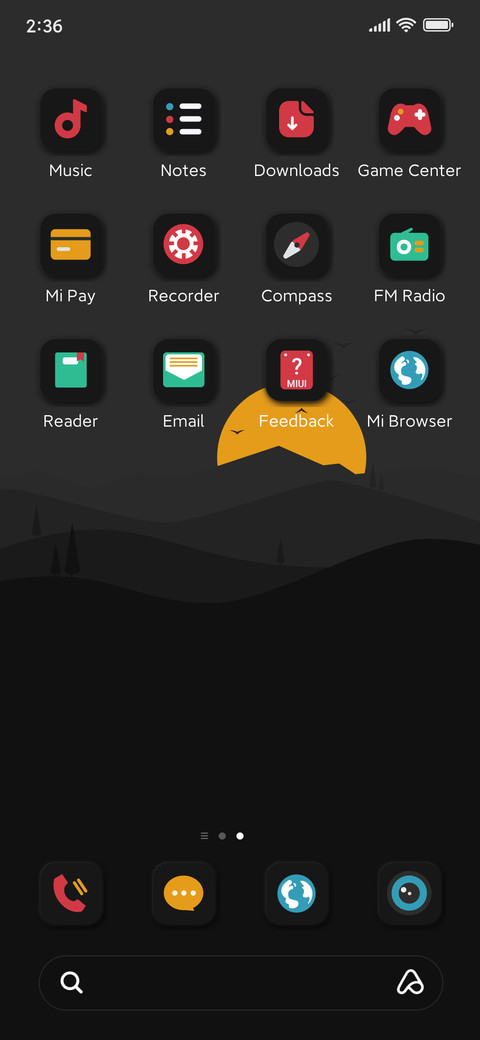 Elegant black screenshot