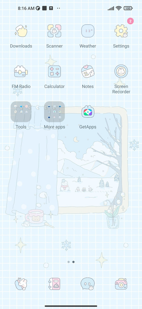 Winter window screenshot