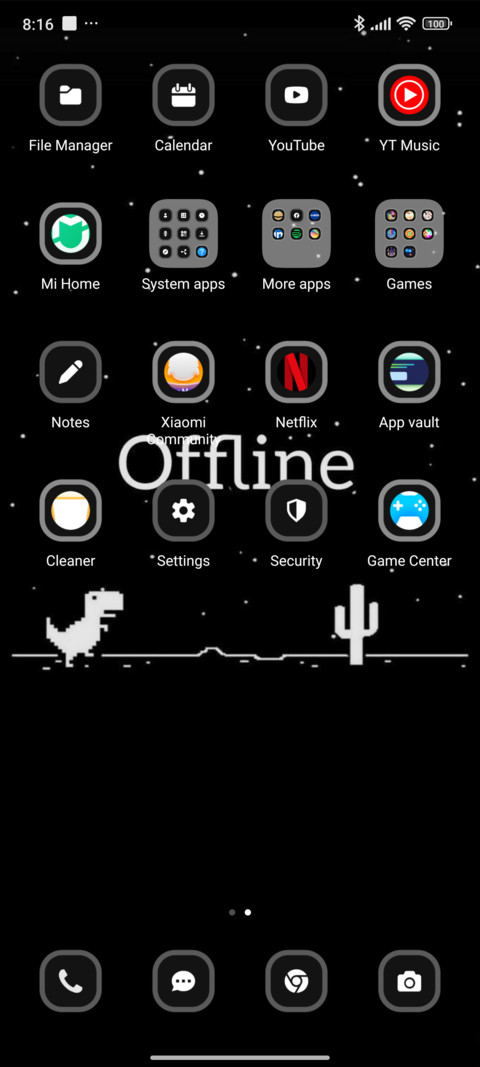 Offline screenshot