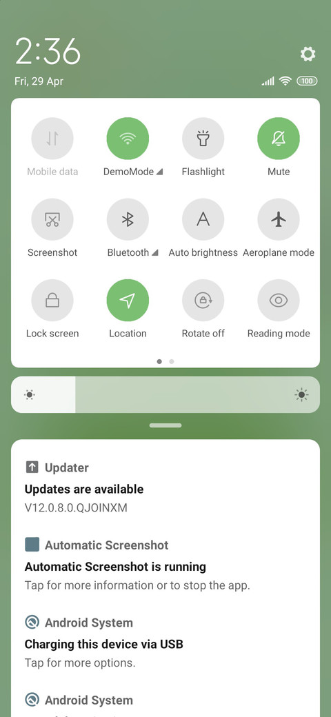 light green ins screenshot