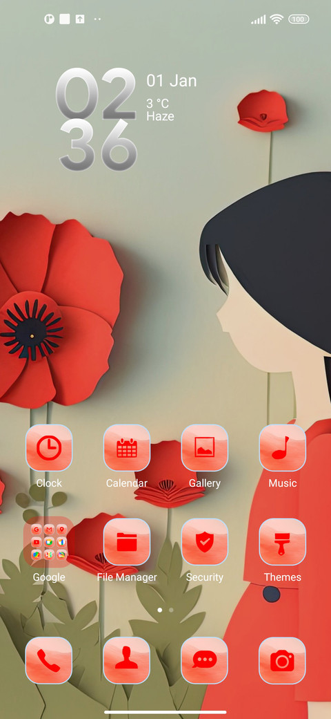 minimal poppies screenshot