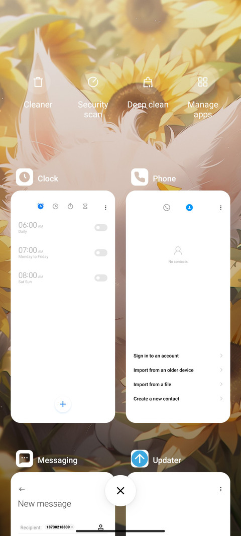 Sunflower and cat screenshot