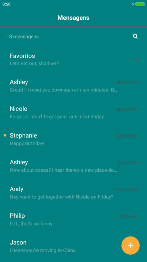 Teal UI met U screenshot