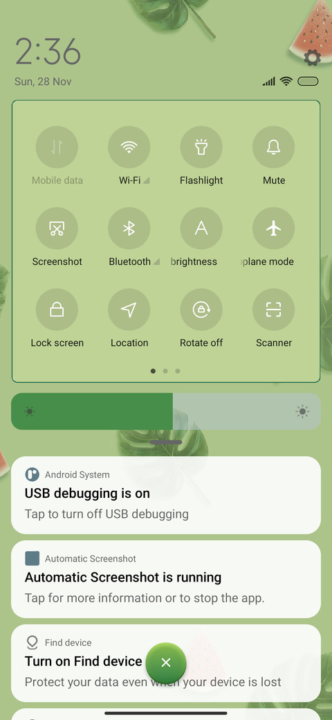 Fruit clock screenshot