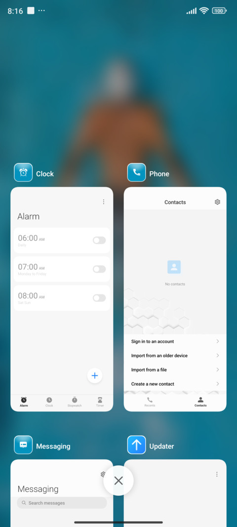 Swimming screenshot