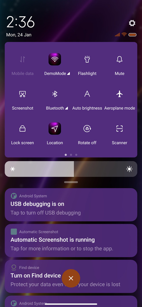 Rainbow lamp screenshot
