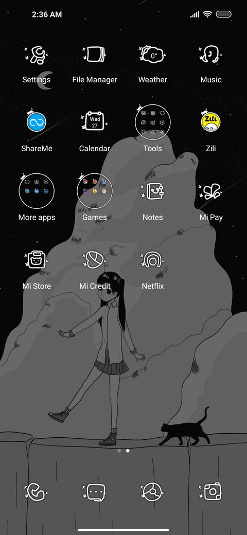Night white screenshot