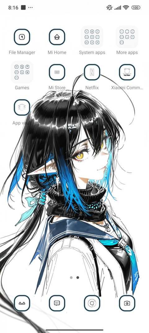 White anime screenshot