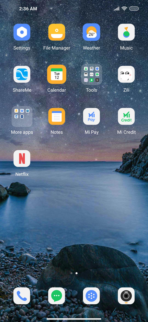 night sky screenshot