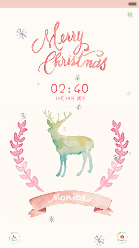  好评返现+抢红包 麋鹿说marry Christmas（多锁屏+音乐界面+自由桌面） screenshot