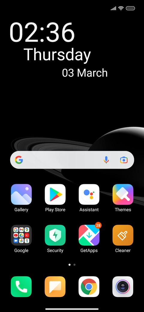 Monochrom dark screenshot