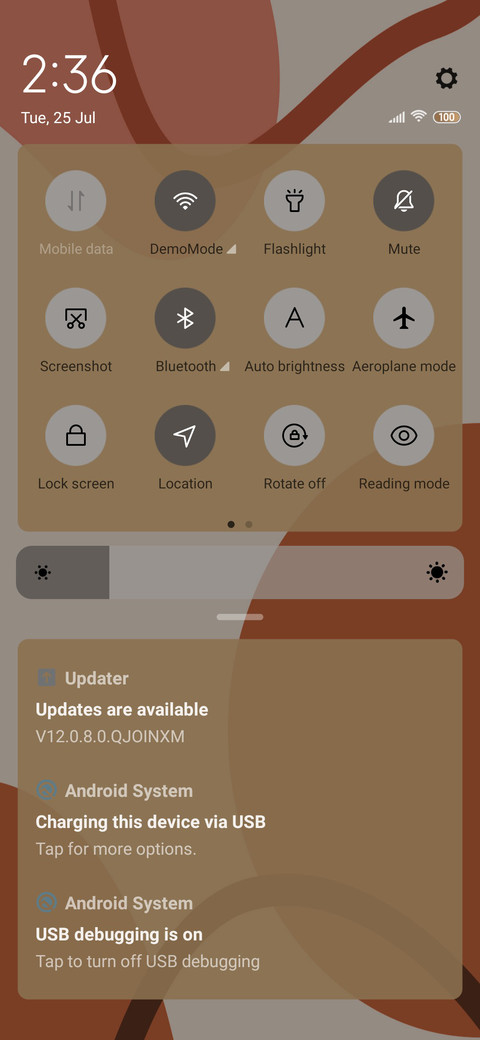 Simple orange screenshot
