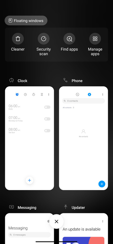 Starry black screenshot