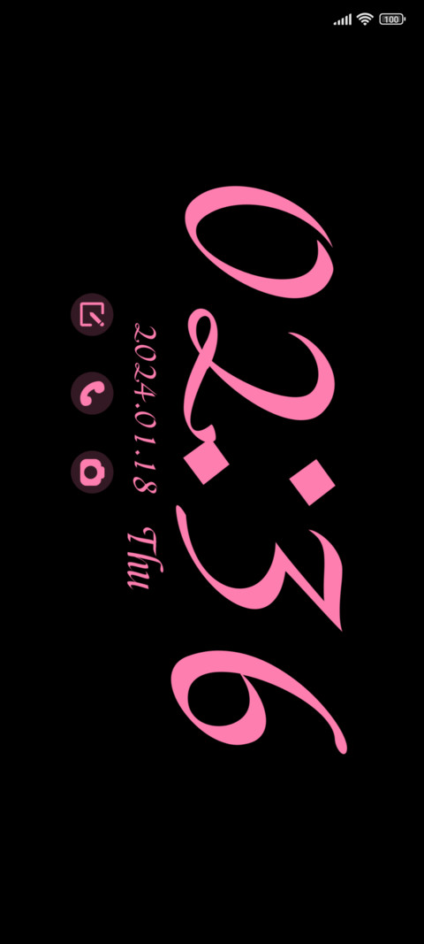 Black Pink Clock screenshot