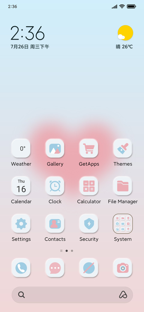 Pink Blue Minimal screenshot