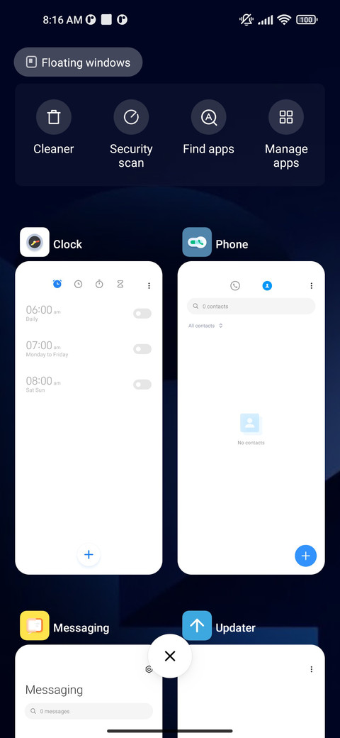 Blue shade screenshot
