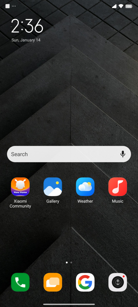 ELEMENTARY UI screenshot