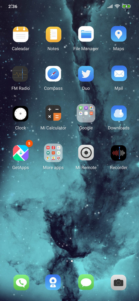 Galaxy screenshot