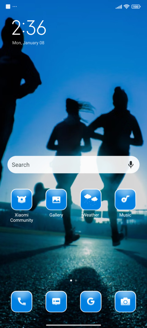 Running screenshot