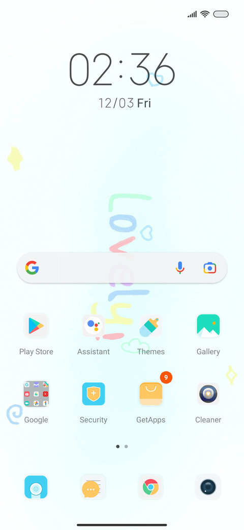 Colored text screenshot
