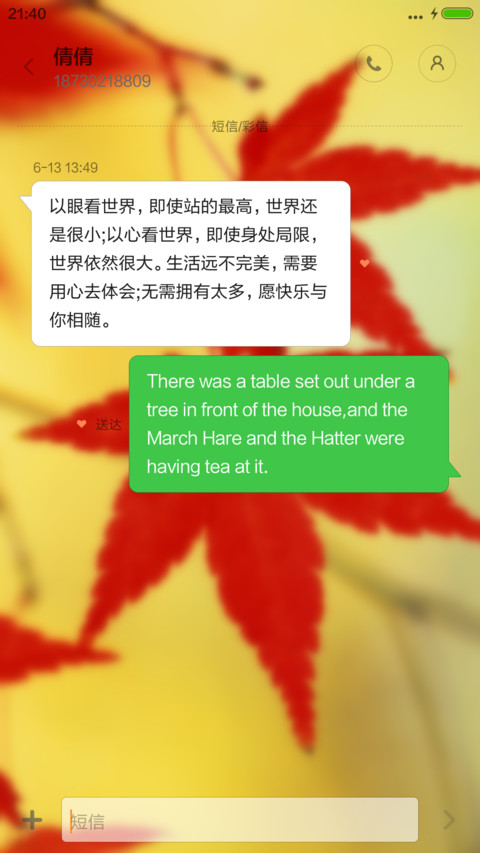 清新枫叶（泡泡特效） screenshot