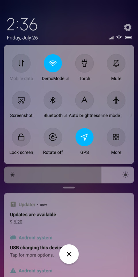 Material Design screenshot