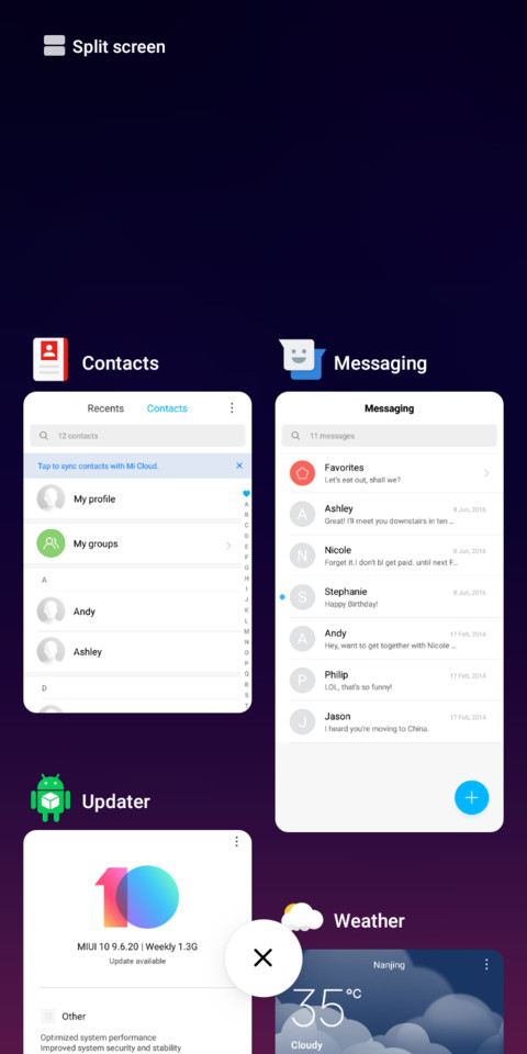 Material Design screenshot