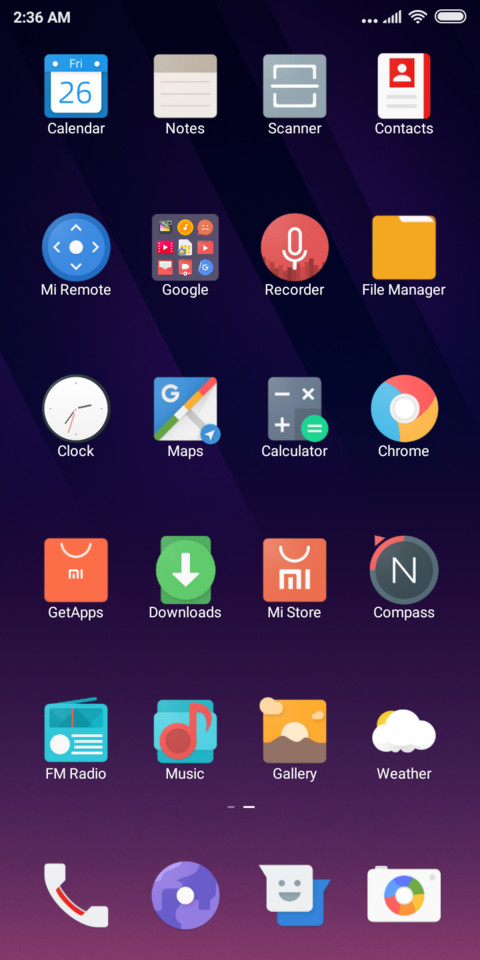 Material Design screenshot