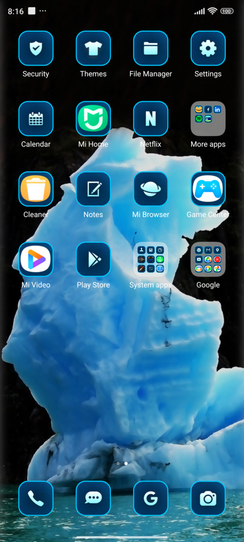 ice blue screenshot