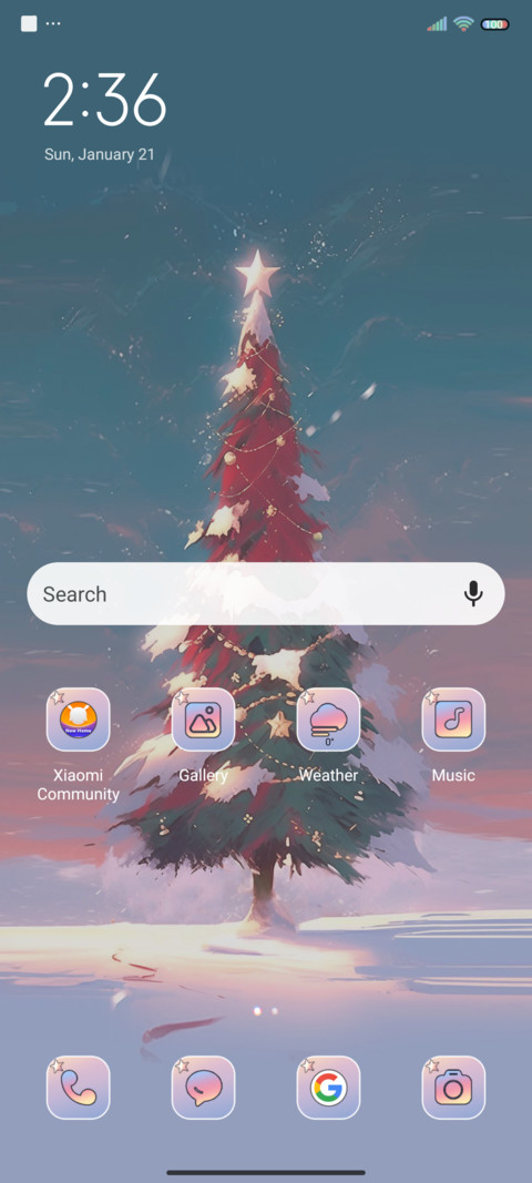 Christmas tree screenshot