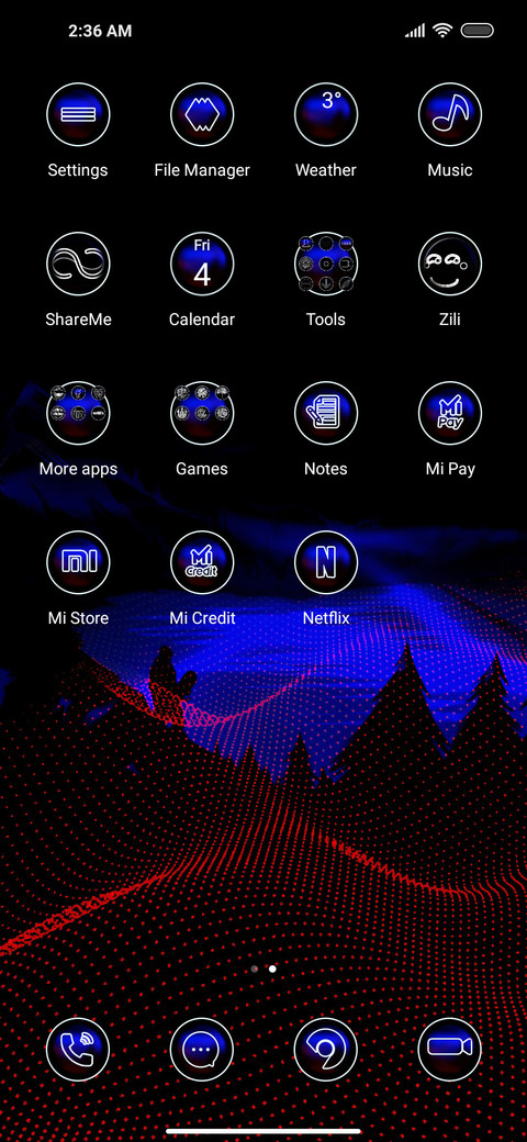 Black blue screenshot