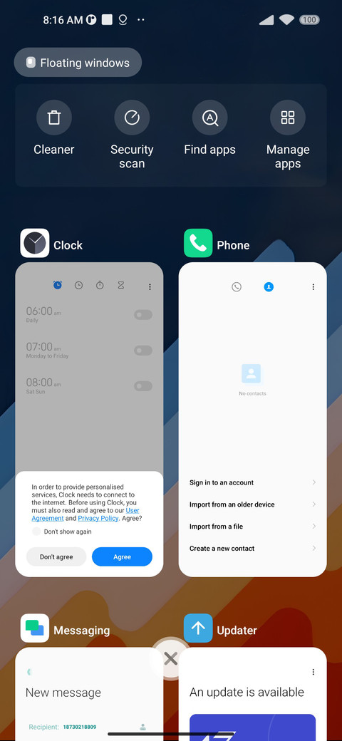 My UI 19 screenshot