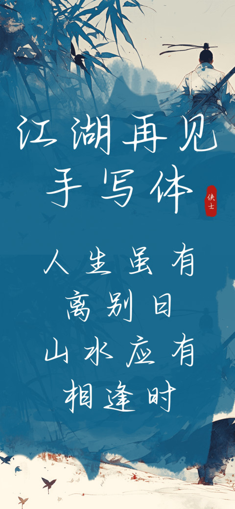 江湖再见手写体 screenshot
