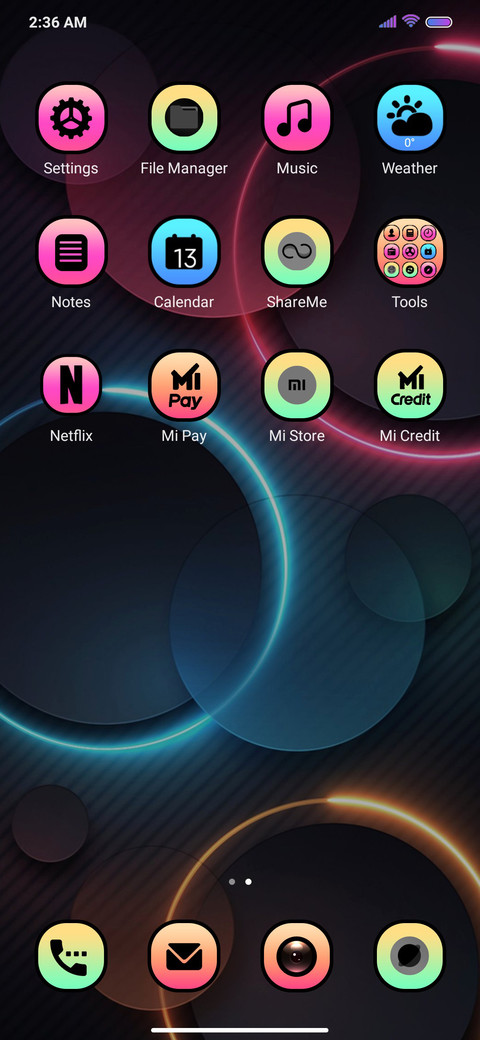 Black space screenshot