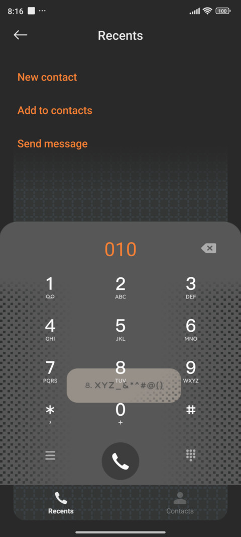 Retro block keypad screenshot