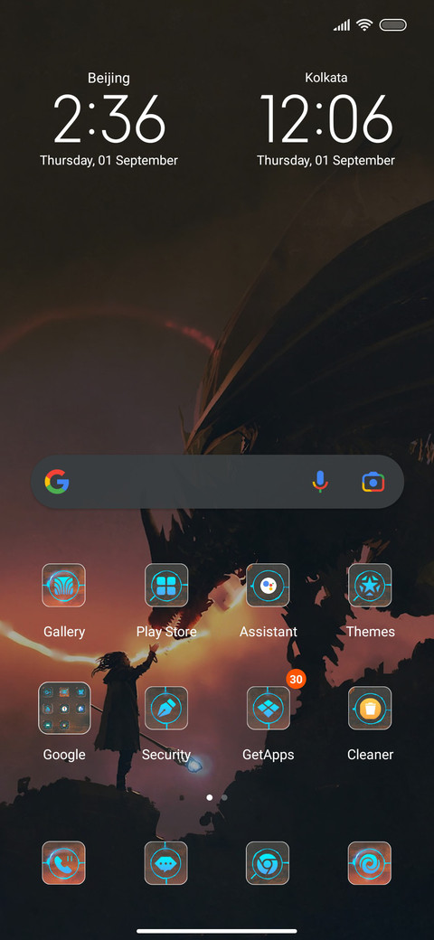 Dragon in fire screenshot