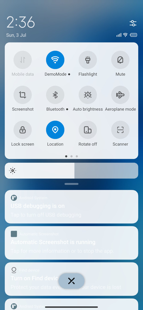 UI BLUE IZ V13 screenshot