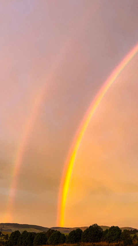 The Beauty of New Zealand's Sunset Rainbow screenshot