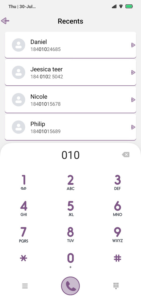 Purple White Rog Phone 3 screenshot