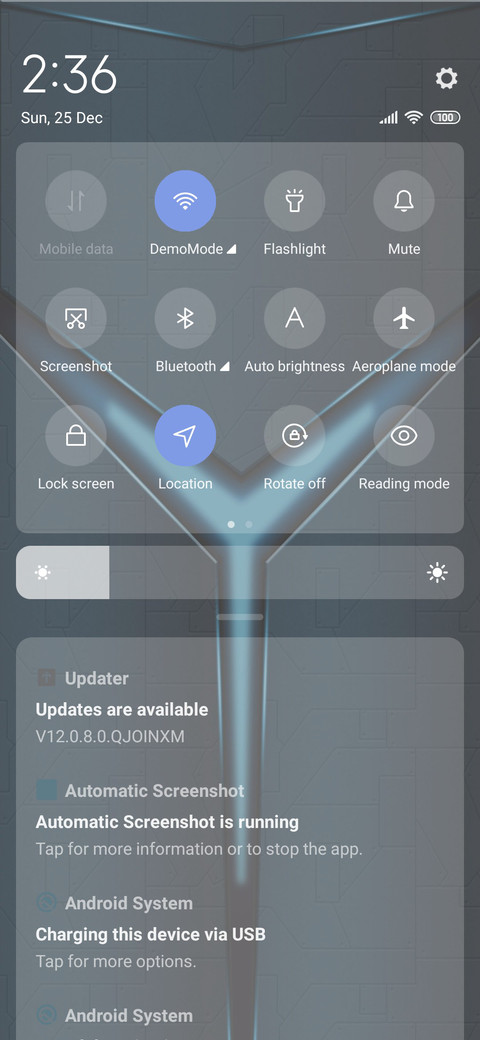 Mechanical blue screenshot