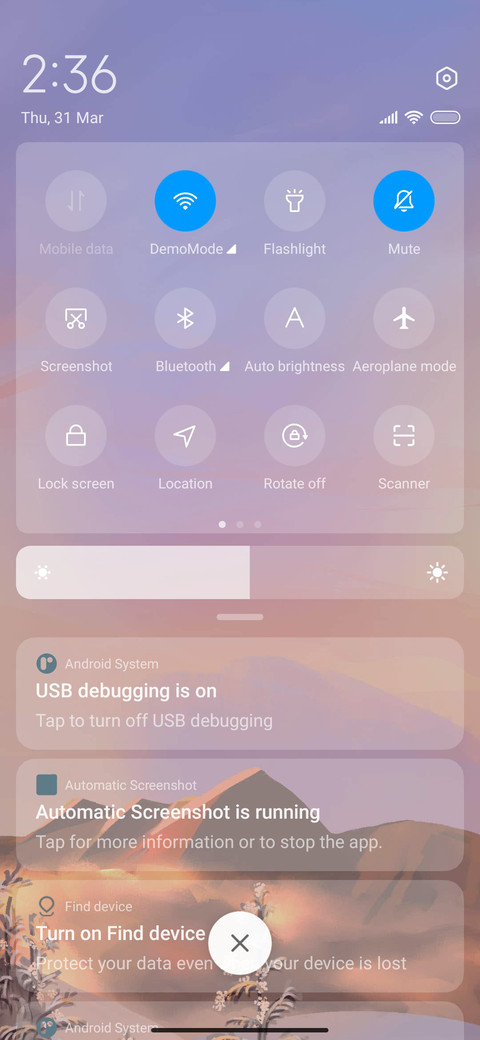 Afterglow widget screenshot