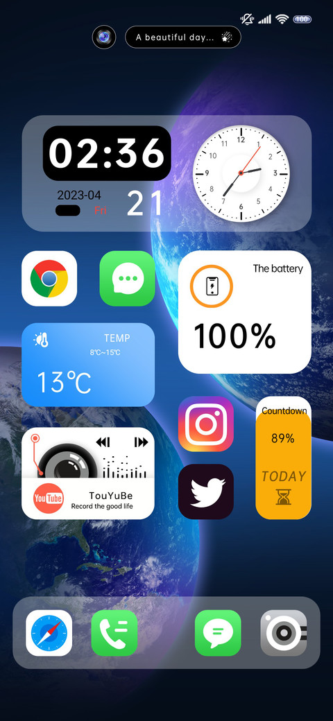 Icon interaction screenshot