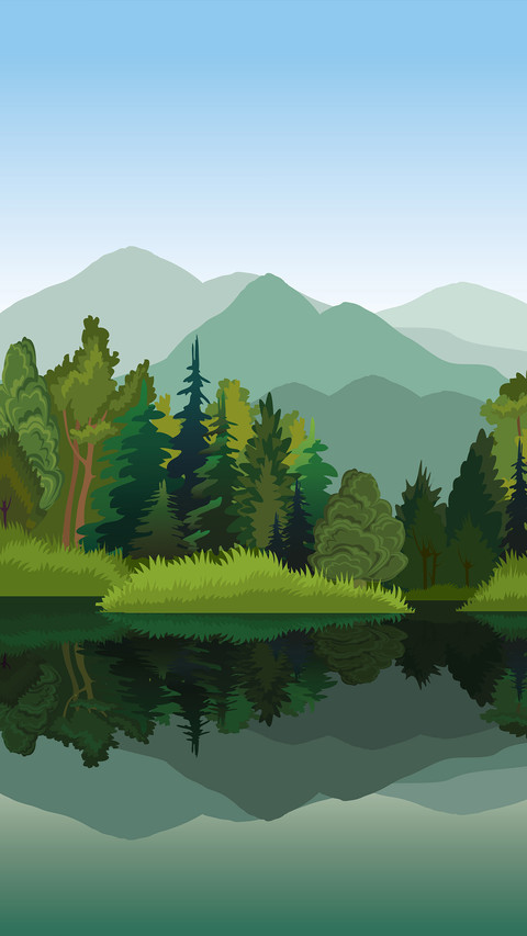 Simple natural illustration background screenshot
